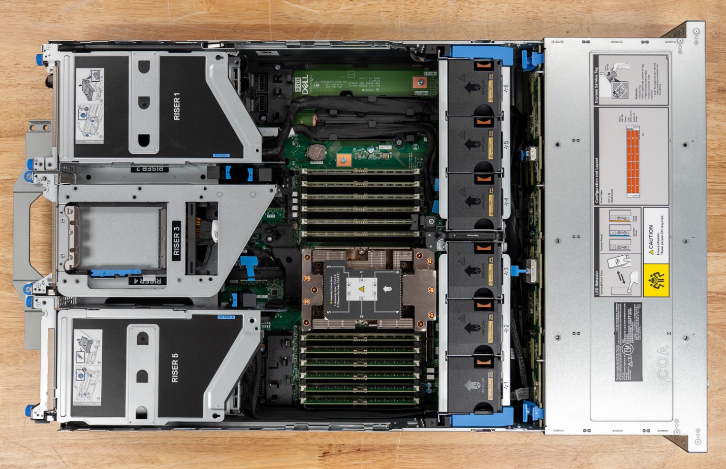 Dell PowerEdge R5715 top down view