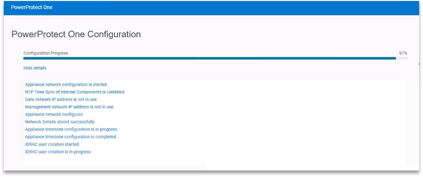 PowerProtect One Config screencap