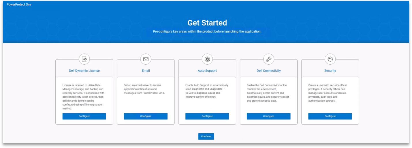 PowerProtect One Get Started screencap